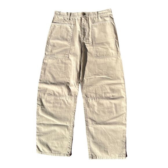 Velvet By Graham & Spencer Brylie Sanded Twill Utility Pant in Ivory Size 8 - Picture 1 of 6